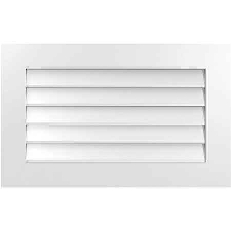 Ekena Millwork Vertical Surface Mount PVC Gable Vent: Non-Functional, w/3-1/2"W x 1"H, Standard Frame, 32"W x 20"H GVPVE32X2001SN